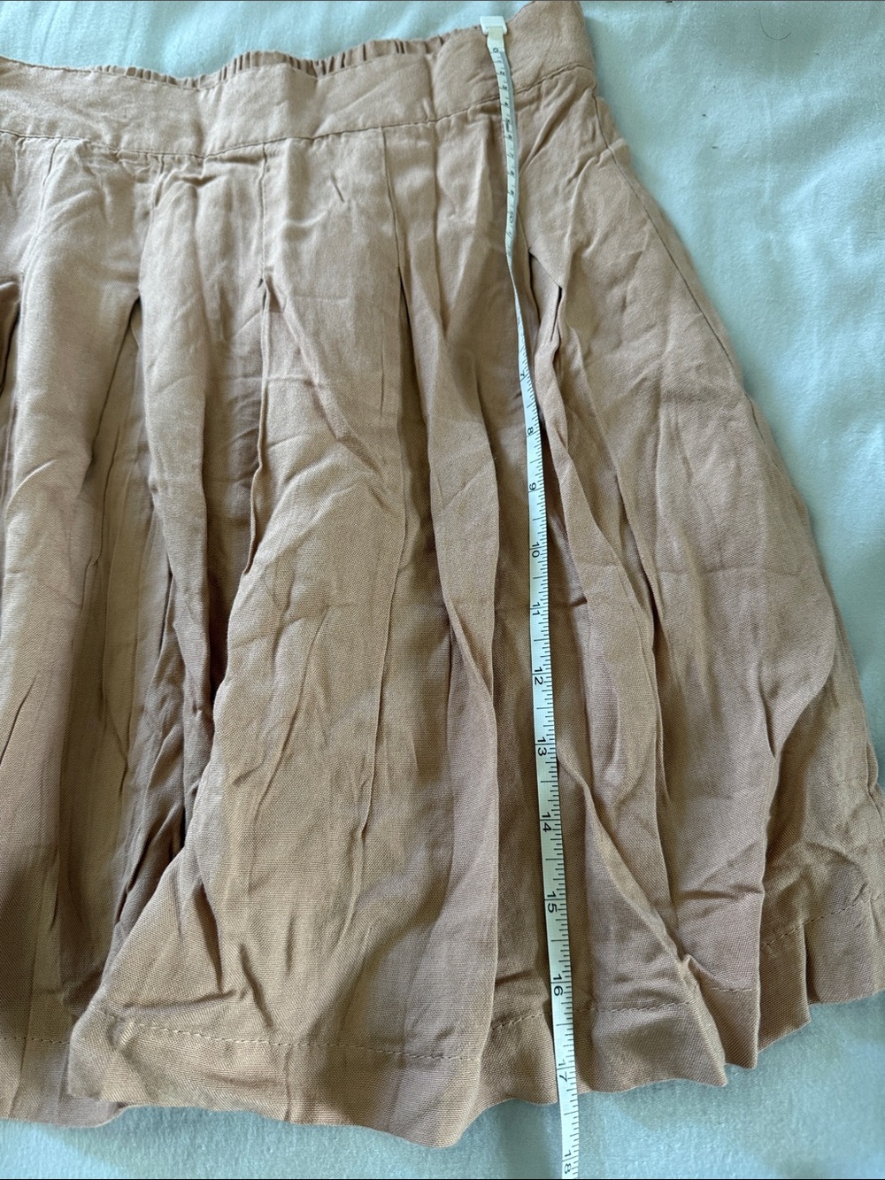 Women's Pleated Mini Skirt in Dusty Rose - Picture 5 of 5
